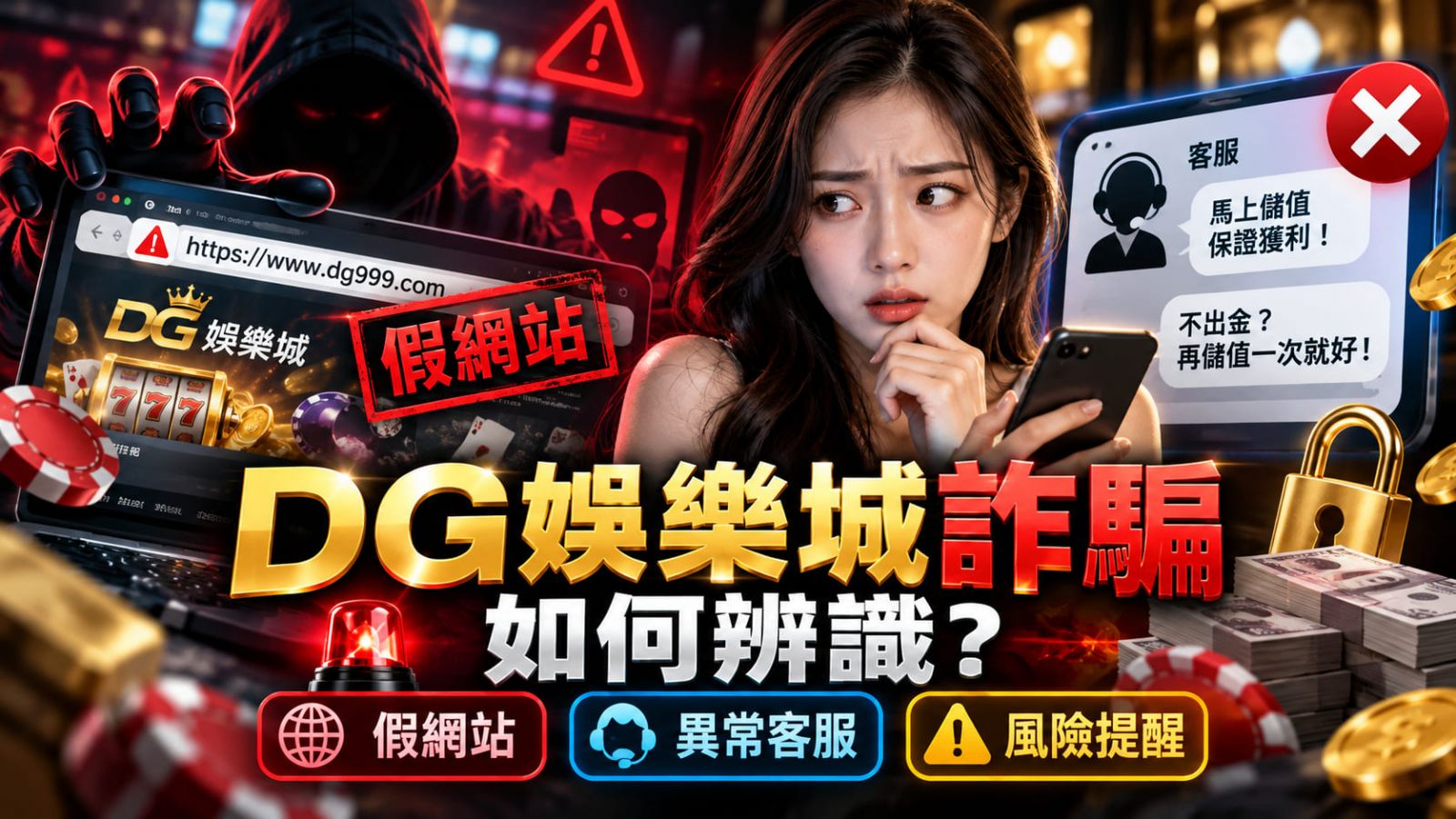 DG娛樂城網站是真的嗎？小心仿冒網址、假登入頁面與不明連結，避免個資外洩。